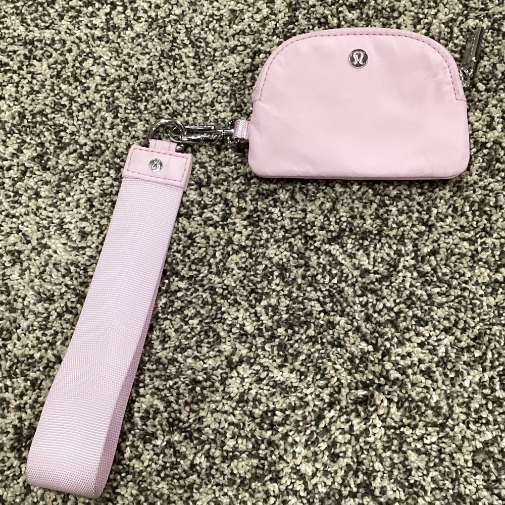 Lululemon Lavender Pink Wristlet Pouch Keychain